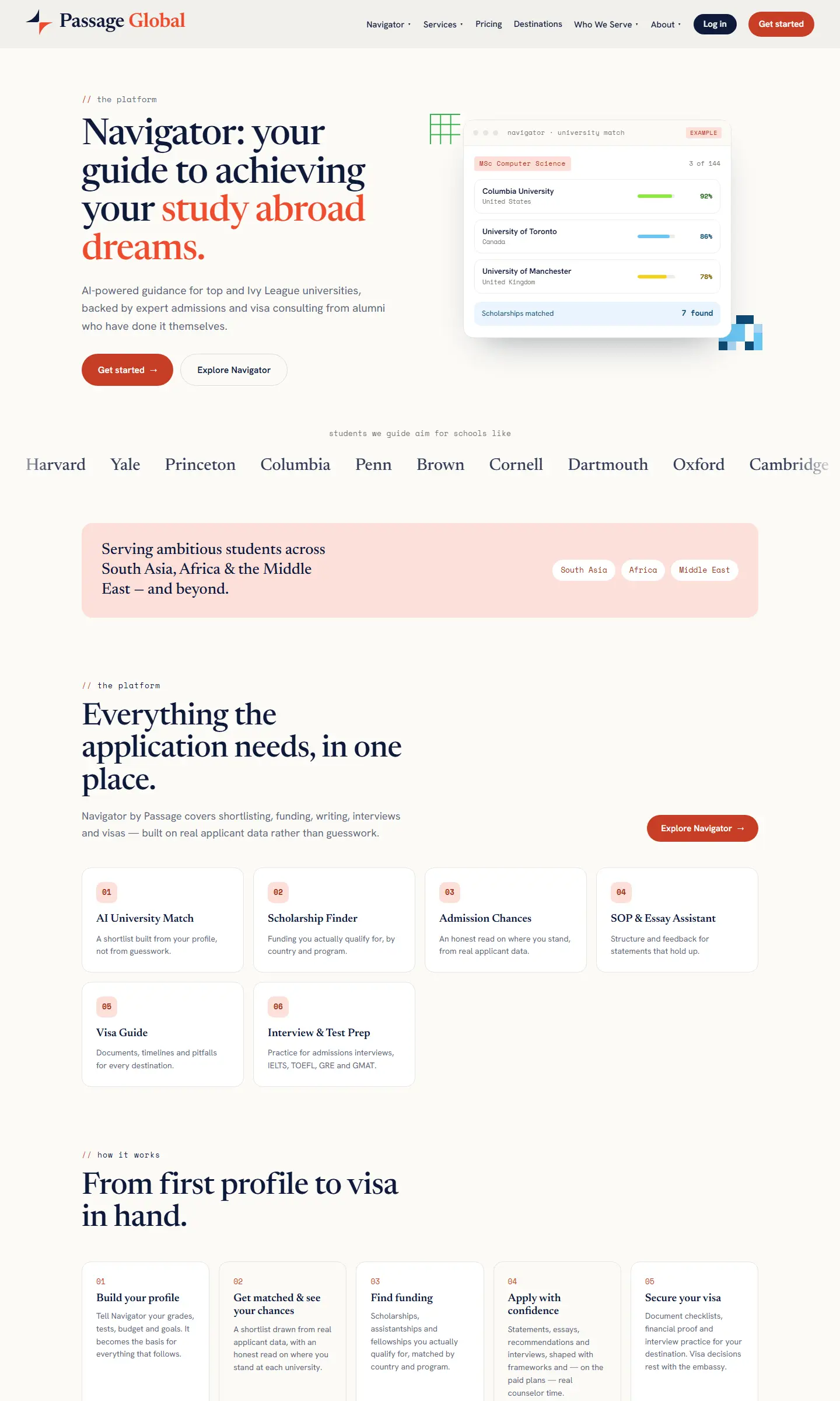 Passage Global website